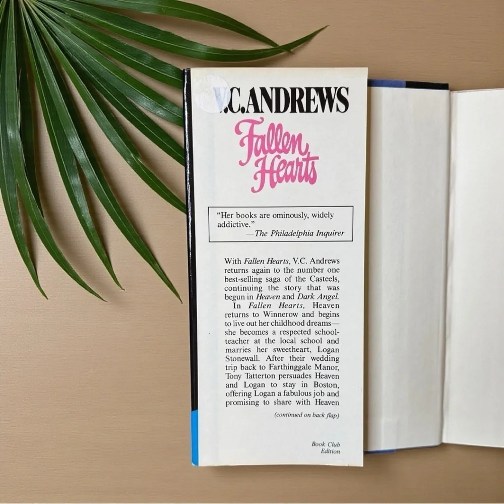 V.C. ANDREWS Book Club Hardback Lot – Heaven (1985) & Fallen Hearts (1988)